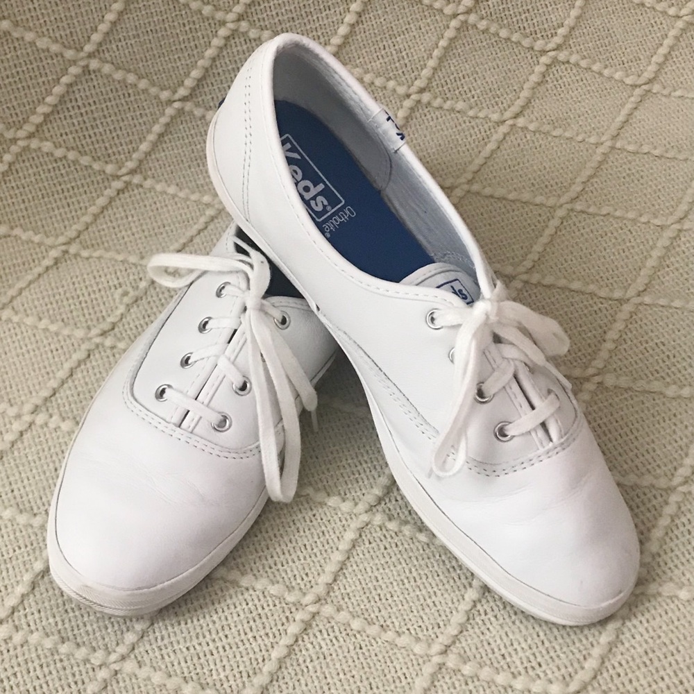 White Leather Keds